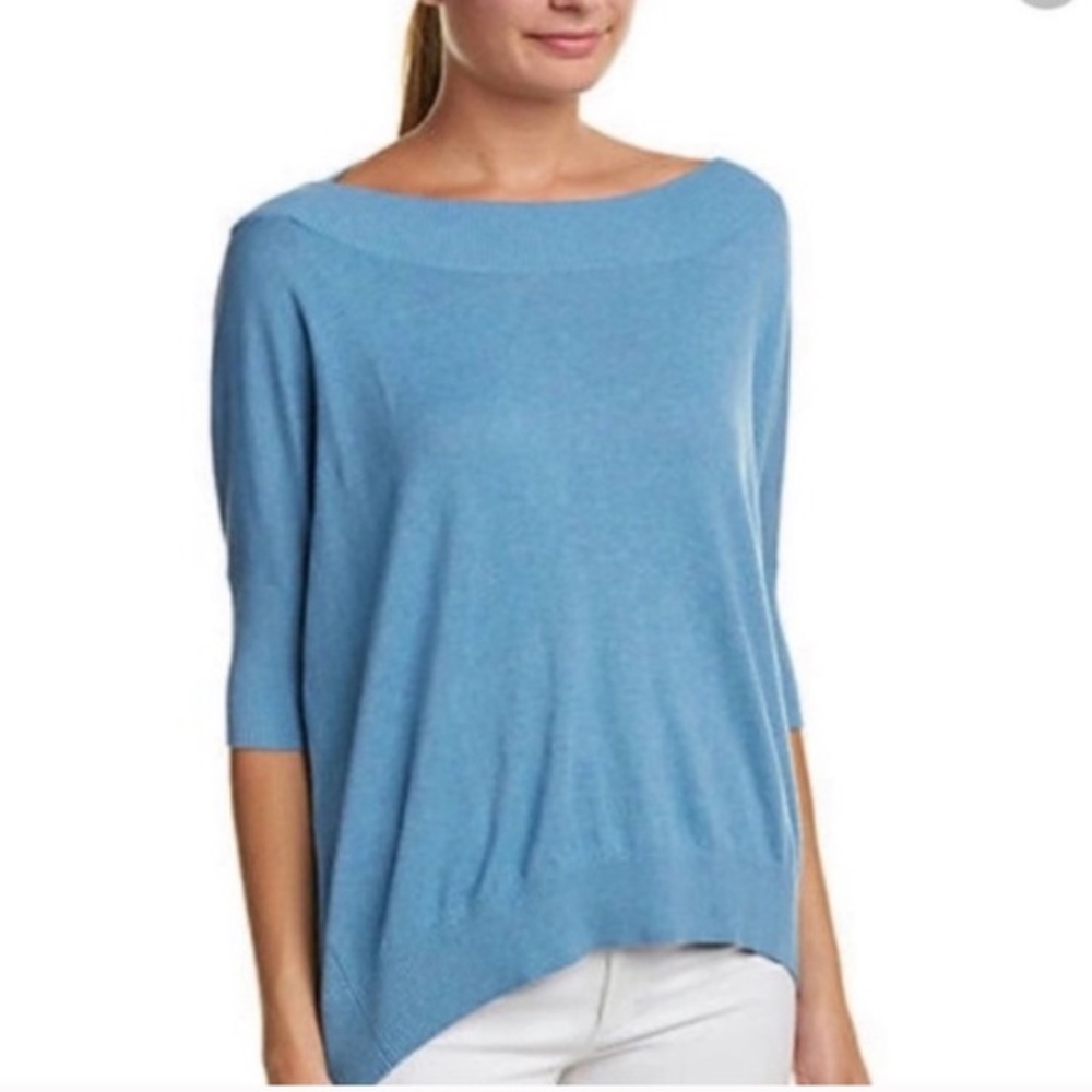 CAbi Blue Cornflower Boat Neck Dolman Sweater